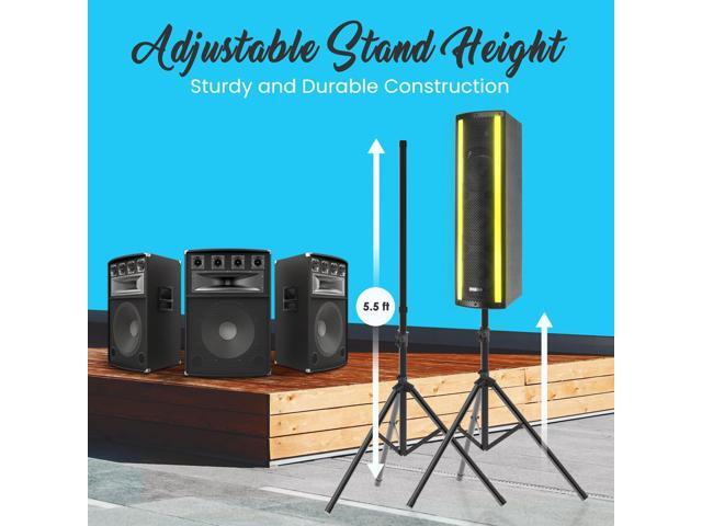 Pyle 3 x 6.5 Bluetooth DJ Combo Speaker System - 2000W, RGB Lights, Tripod Stands (PS65ACT)