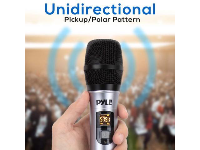 Pyle UHF Wireless Microphone Adapter System - Pro Audio Wireless Mic Transmitter System with Receiver Adapter (PDWMU105)