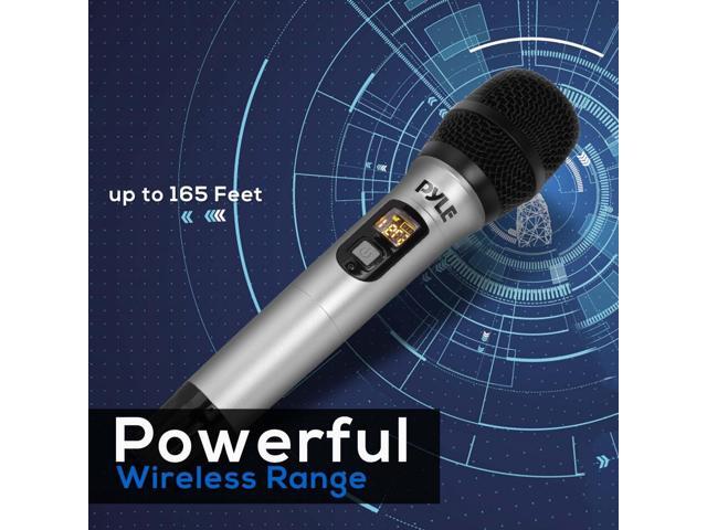 Pyle UHF Wireless Microphone Adapter System - Pro Audio Wireless Mic Transmitter System with Receiver Adapter (PDWMU105)