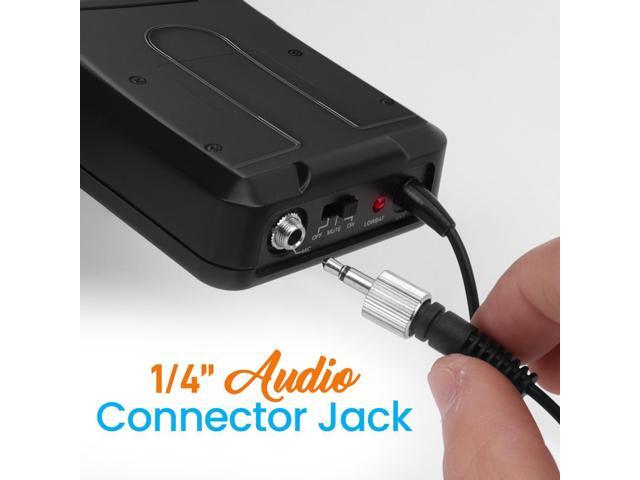 Pyle Universal UHF Wireless Microphone System - Lavalier Mic, Headset Mic, Beltpack Transmitter & Receiver (PDWMU112)