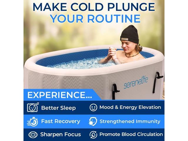 SereneLife Inflatable Insulated Cold Plunge Tub - Ice Bath Recovery Pod (SLCPTBOV50)