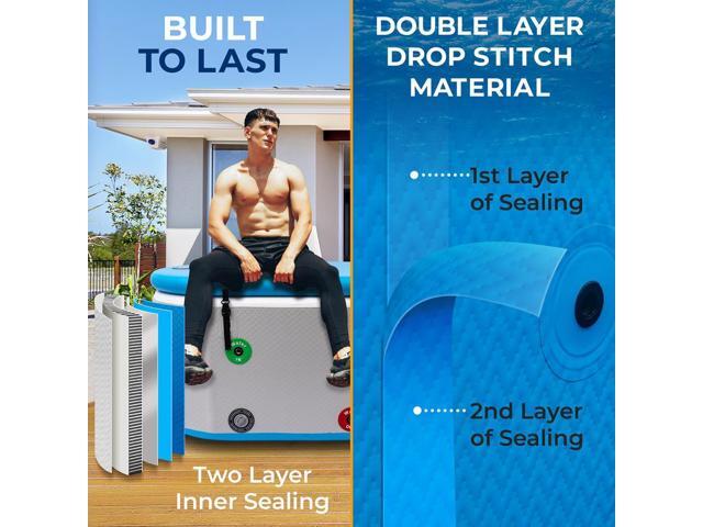 SereneLife Inflatable Insulated Cold Plunge Tub - Ice Bath Recovery Pod (SLCPTBOV50)