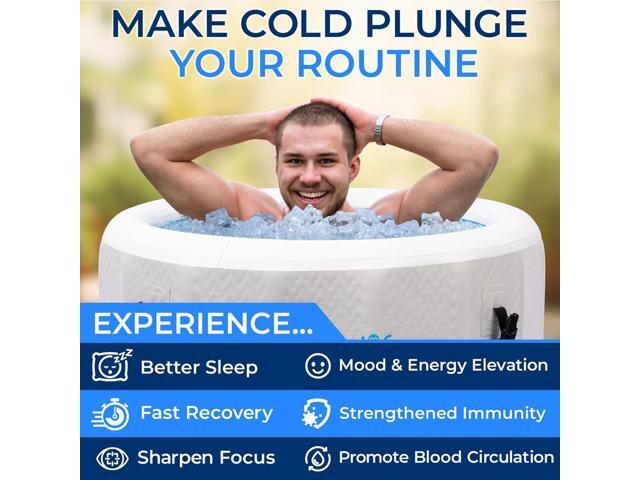 SereneLife Inflatable Insulated Cold Plunge Tub - Ice Bath Therapy Recovery Pod (SLCPTBCR30)