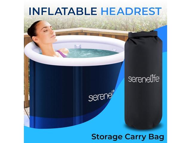 SereneLife Inflatable Insulated Cold Plunge Tub - Ice Bath Therapy Pod (SLCPTBPVC12)