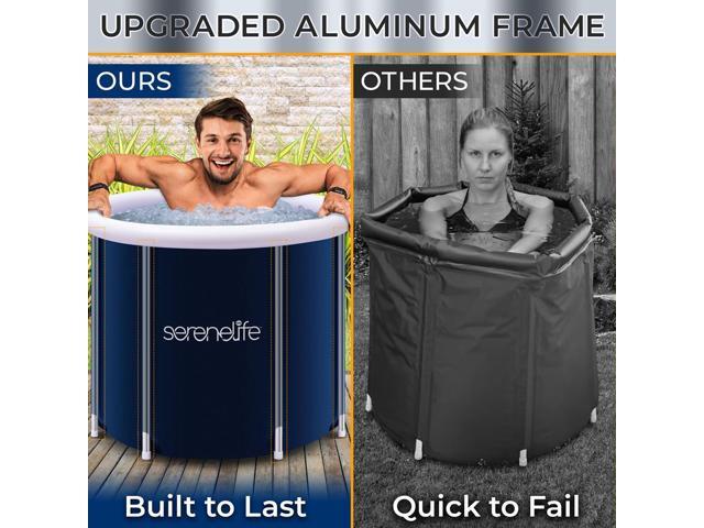 SereneLife Inflatable Insulated Cold Plunge Tub - Ice Bath Therapy Pod (SLCPTBPVC12)