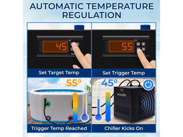 SereneLife Cold Plunge Water Chiller - 1200W 1/2 HP Cooling System (SLWTRCHLR110)