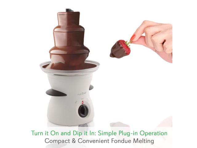 NutriChef Electric Chocolate Fondue Pot - Countertop Chocolate Fondue Maker Fountain (PKFNMK16)