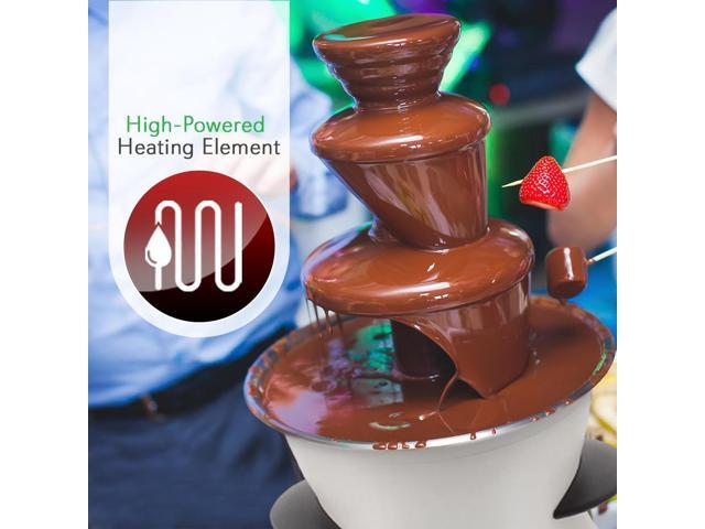 NutriChef Electric Chocolate Fondue Pot - Countertop Chocolate Fondue Maker Fountain (PKFNMK16)