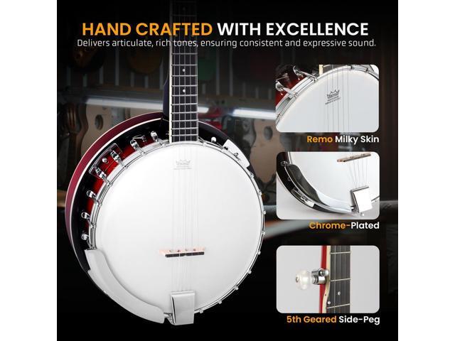 Pyle 5-String Banjo with Accessory Kit - PBJ140 (Redburst)