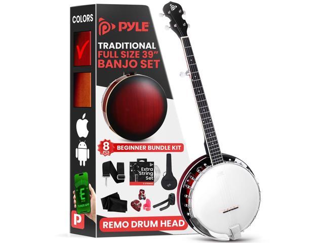 Pyle 5-String Banjo with Accessory Kit - PBJ140 (Redburst)