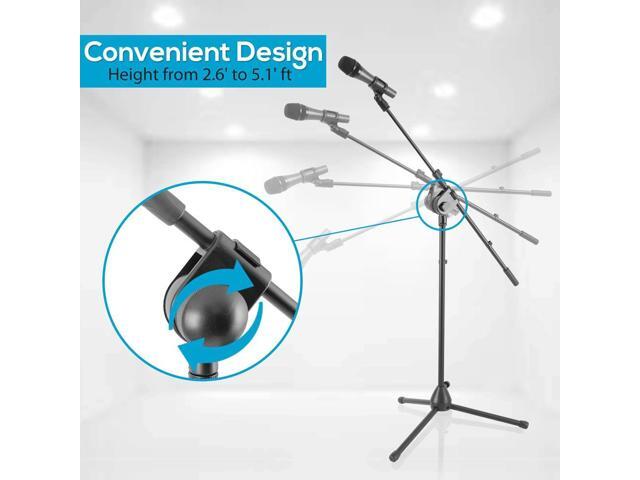Pyle Dynamic Microphone & Tripod Stand Kit - Height Adjustable, Extending Boom - PMKSM20