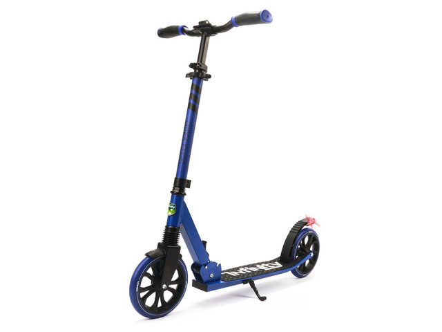 SereneLife Lightweight and Foldable Kick Scooter - Adjustable Alloy Deck with High Impact Wheels for Teens and Adults (Blue) - SLTS68