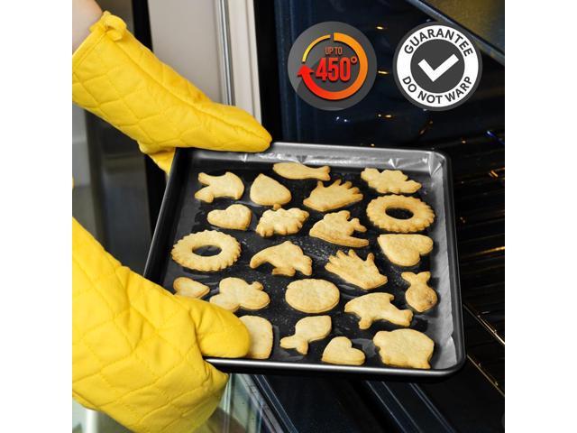 NutriChef 2-Piece Mega Bake Pan Set - Non-Stick Carbon Steel, Dishwasher Safe, Professional Grade - NCLGBP16