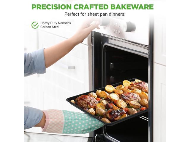NutriChef Non-Stick Mega Bake Pan Metallic Coating, Dishwasher Safe - NCLGBLK1
