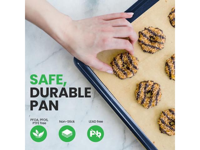 NutriChef Non-Stick Mega Bake Pan Blue Diamond Coating, Carbon Steel - NCLG1BD