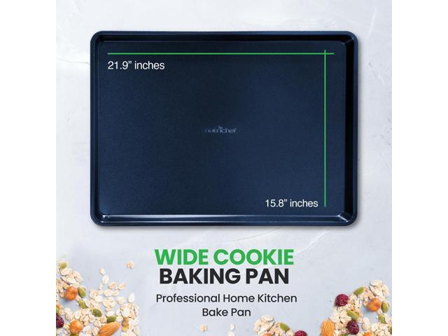NutriChef Non-Stick Mega Bake Pan Blue Diamond Coating, Carbon Steel - NCLG1BD