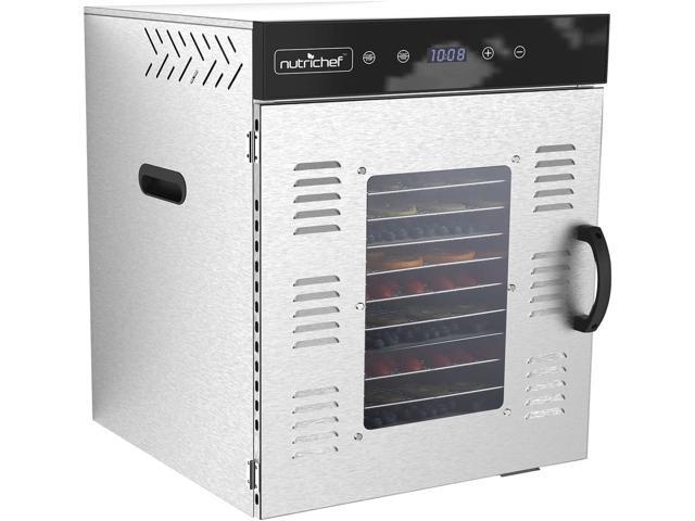 NutriChef NCFD16X Premium Food Dehydrator, 16 Stainless Steel Trays, Digital Timer & Temperature Control, 1500W