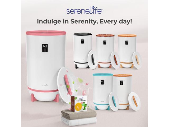 SereneLife SLTLW600 Luxury Towel & Blanket Warmer, Single Touch, LED Ring, 500W (Pink)