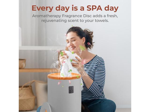 SereneLife SLTLW800 Luxury Towel & Blanket Warmer, Single Touch, Built-in Timer, Fragrant Disc Holder (Gray)