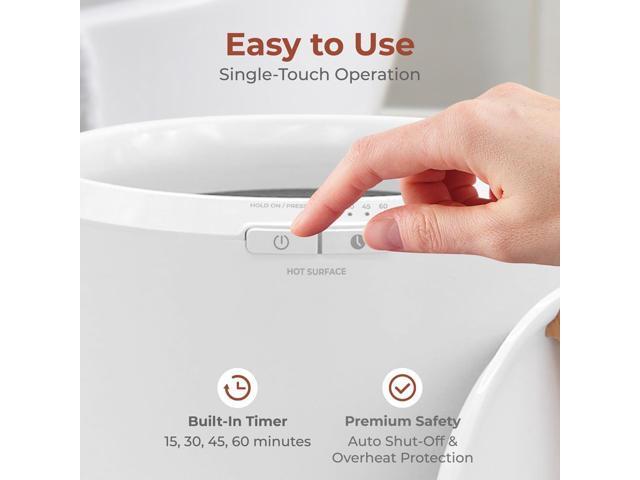 SereneLife SLTLWS450 Bucket Towel Warmer, Adjustable Timer, 12L Capacity, LED Indicator (Natural)