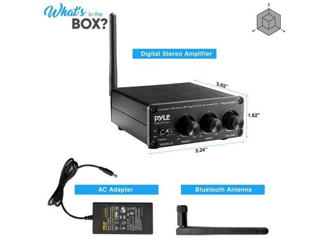 Pyle PDA20BT - Desktop Audio Amplifier - Compact Mini Blue Series Stereo Power Amplifier (2 x 100 Watt MAX) - image 9