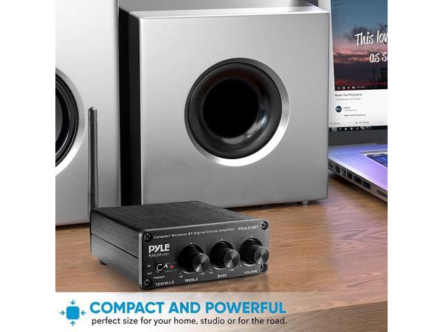 Pyle PDA20BT - Desktop Audio Amplifier - Compact Mini Blue Series Stereo Power Amplifier (2 x 100 Watt MAX) - image 8