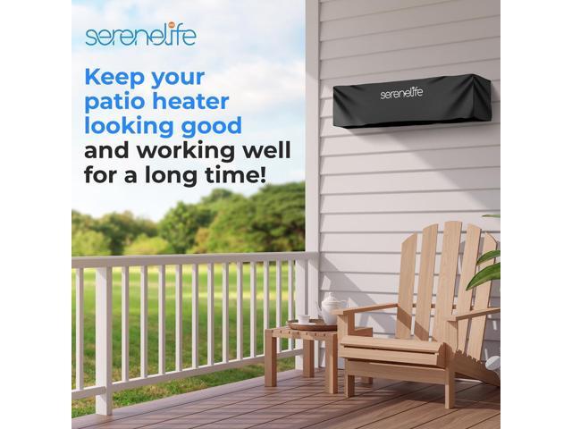 SereneLife Heavy-Duty Stand-Up Patio Heater Cover Bag - SLOHT281 - UV Resistant & Waterproof