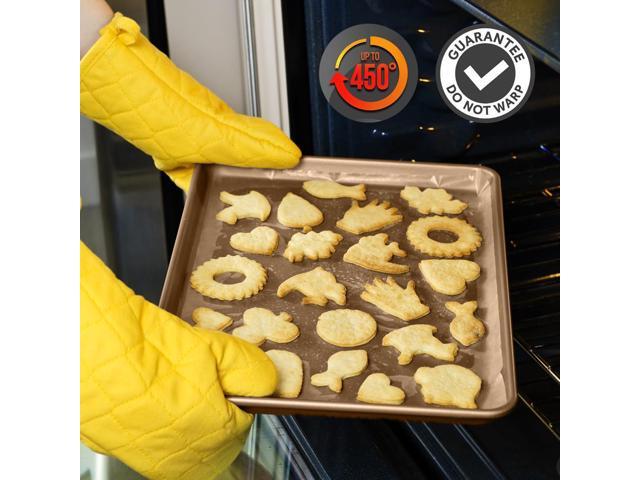 NutriChef Non-Stick Mega Bake Pan - 1qt, 21.9'' x 15.8'' x 1'', Carbon Steel Construction - Metallic Coating, Dishwasher Safe