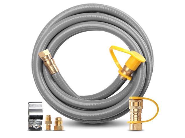 SereneLife 10-Foot Natural Gas Hose with Quick Connect Fittings - Conversion Kit, Works with SLFPS3, SLFPTL, SLFPX45, SLFPSX55, SLFPTIL49, SLFPX69