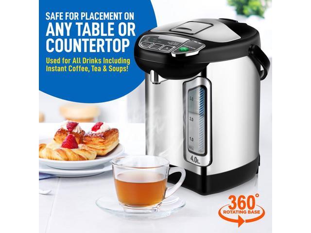 NutriChef 4L Digital Hot Water Dispenser - Instant Water Boiler, Auto Dispense Safety Lock, Adjustable Temperature (4.227 quarts)