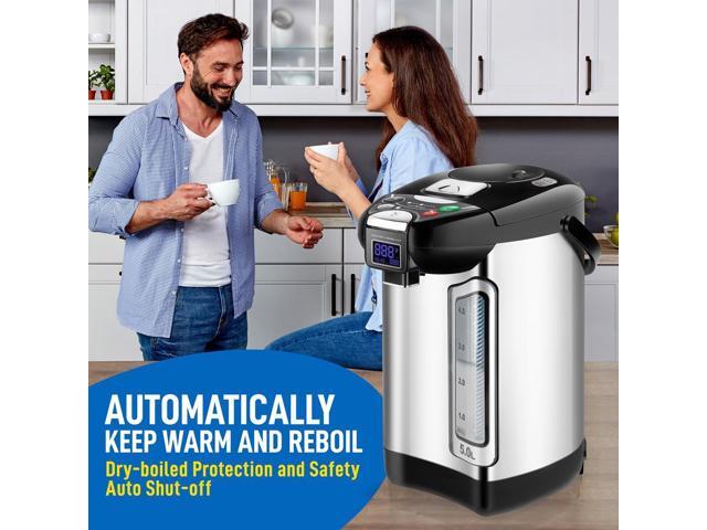 NutriChef 5L Digital Hot Water Dispenser - Instant Water Boiler, Adjustable Temperature, Auto Dispense Safety Lock (5.283 quarts)