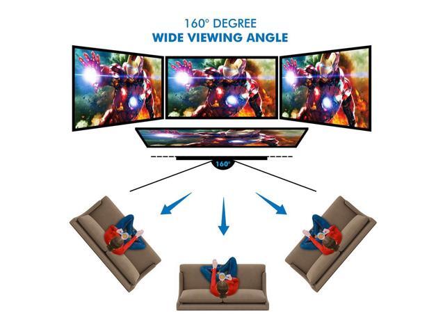 Pyle 120' Portable Outdoor Projection Screen - Lightweight HD 16:9 Viewing with Frame Stand, Matte White Fabric