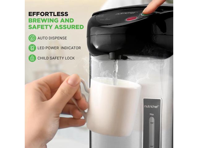 NutriChef 5-Liter Electric Water Boiler & Warmer - Digital Hot Pot Kettle with 5 Temperature Settings, Safety Lock