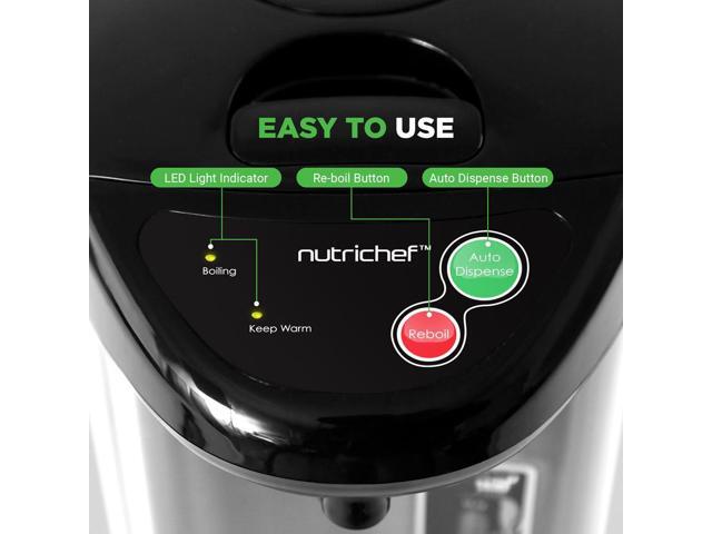 NutriChef 5-Liter Electric Water Boiler & Warmer - Digital Hot Pot Kettle with 5 Temperature Settings, Safety Lock