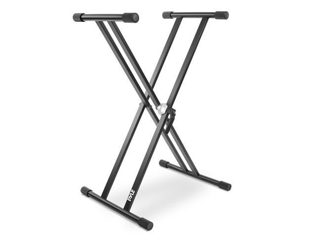 Pyle Electronic Keyboard Stand - Digital Piano Keyboard Mount Holder, Height Adjustable