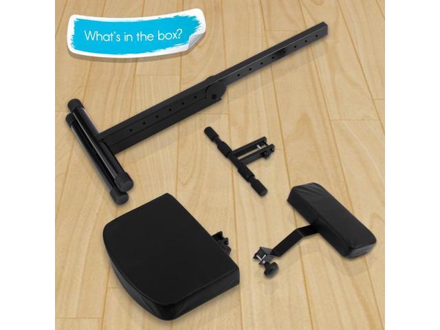 Pyle Musician & Performer Chair Seat Stool Adjustable Height Foot Rest, Seat & Backrest Cushion, Foldable Design