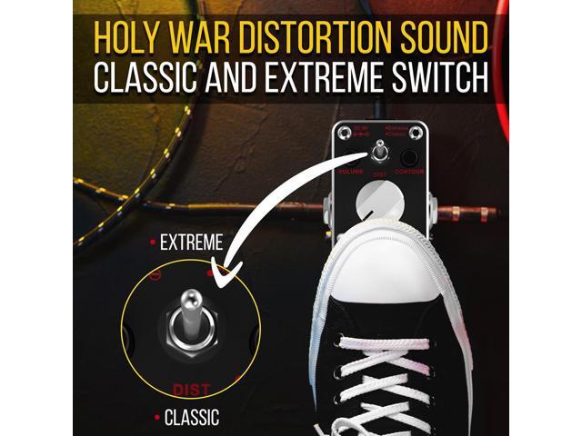 Pyle Heavy Metal Guitar Distortion Pedal - 2 Modes (Extreme & Classic) with Tone & Volume Controls, LED Indicator