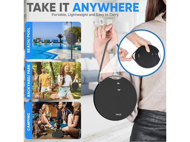 Pyle Portable Wireless Bluetooth Streaming Mini Speaker - IPX7 Waterproof, Built-in Microphone, 7W Speaker, 6-7 Hours Playtime