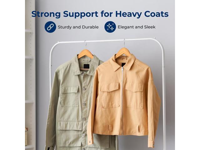 SereneLife Wooden Hangers, Heavy Duty Suit Hanger Set, Chrome 360° Swivel Hook, Notches for Camisoles & Jackets, 60 Pack, Natural