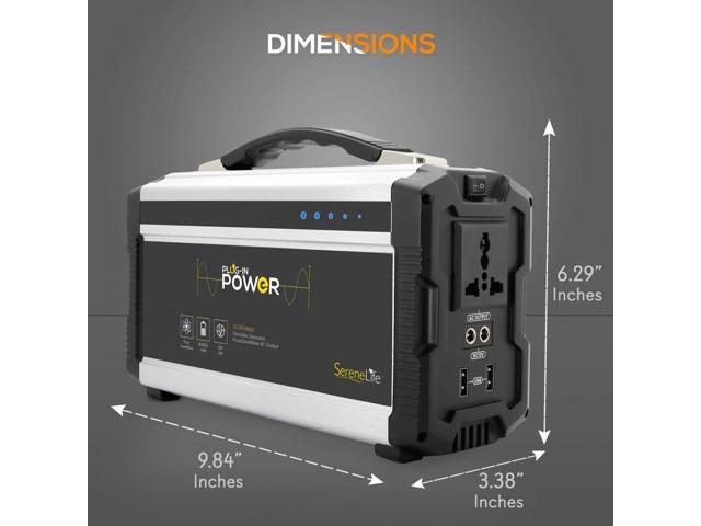 SereneLife 222W Portable Power Generator with 60,000mAh Battery - SLSPGN30 - Solar Panel Compatible