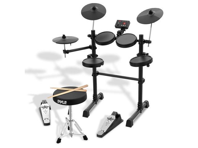 Pyle Compact Roll-Up Electronic Drum Kit PEDKITPRO100 with MIDI, Foot Pedals & Stereo Speakers