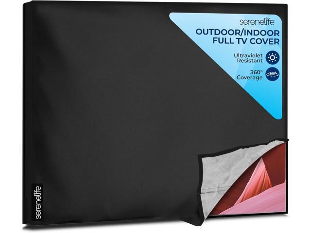 SereneLife Outdoor/Indoor TV Cover 60-Inch Waterproof Screen Protector with Remote Pocket & Full Bottom Closure (SLTVC60)