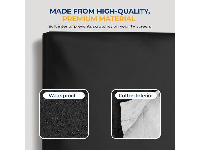 SereneLife Outdoor/Indoor TV Cover 60-Inch Waterproof Screen Protector with Remote Pocket & Full Bottom Closure (SLTVC60)