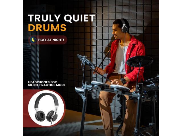 Pyle Professional Electronic Drum Set, 180 Sound Styles, USB MIDI, Drum Pads with Hi-Hat, Tom-Tom, Snare, Bass Drums, and Cymbals, Includes Foot...