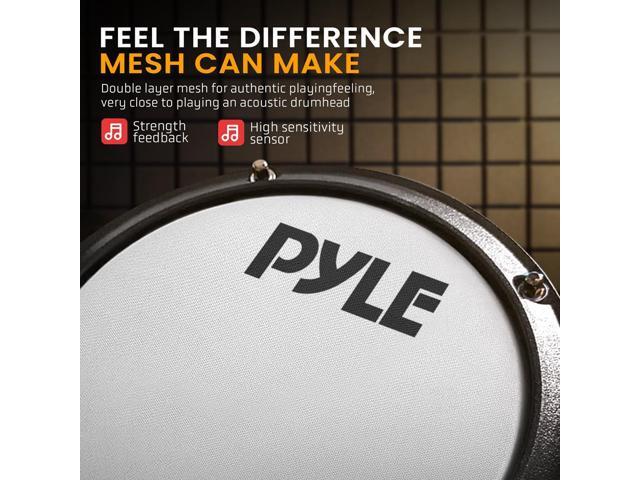 Pyle Professional Electronic Drum Set, 180 Sound Styles, USB MIDI, Drum Pads with Hi-Hat, Tom-Tom, Snare, Bass Drums, and Cymbals, Includes Foot...