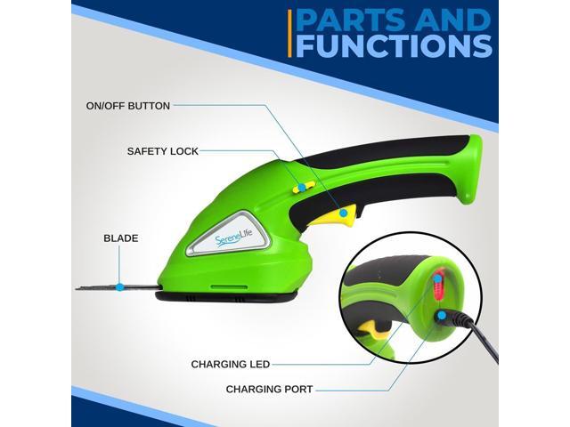 Pyle 2-in-1 Cordless Grass Cutter and Hedge Trimmer, Rechargeable Battery, Easy-to-Use 'Glide-Cut' Technology, Lightweight, Perfect for Lawns and...