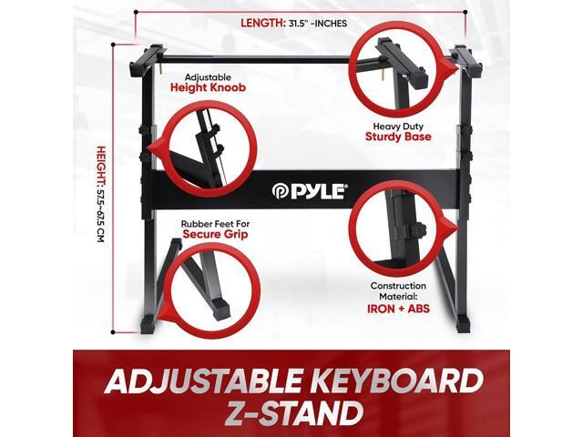 Pyle 61-Key Digital Musical Karaoke Keyboard with Stand, Case & Headset - PKBRD6175P