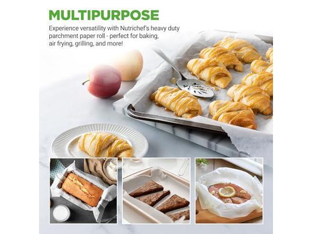 NutriChef 200 Square Foot Parchment Paper Roll Heavy Duty Parchment Paper Roll for Baking, Easy to Cut & Non-stick Cooking Paper for Cookies, Air...