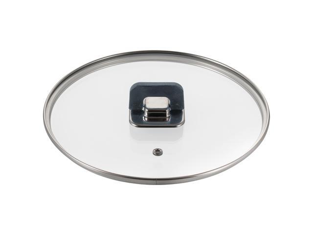 NutriChef 5 Quart Casserole-See-Through Tempered Glass Lids, Works with Model: NCCWSTKGRY (Gray), One Size