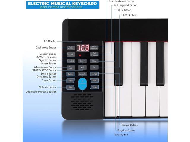 Pyle Electric Keyboard Piano 88 Keys - Portable Foldable Digital Piano Keyboard With Bluetooth, 128 Rhythms/Tones,Semi weighted keys, Sustain...